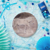 白馬(Eugene Delacroix) ペーパープレート (パーティー)