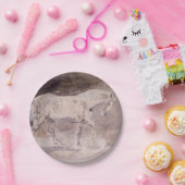 白馬(Eugene Delacroix) ペーパープレート (パーティー)