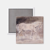 白馬(Eugene Delacroix) マグネット (正面/裏面)