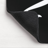 白馬(Uffingtonの城) -黒 マウスパッド (コーナー)