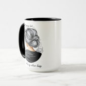 白髪じゃない。私の裏地だ。 マグカップ (正面左)