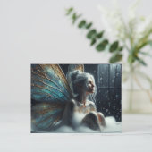 白髪の妖精が入浴 ポストカード (スタンド正面)