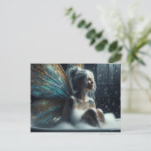 白髪の妖精が入浴 ポストカード (スタンド正面)