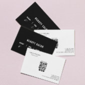 白髪サロンモダンQrコーはっきりしたドソーシャルメディア 名刺