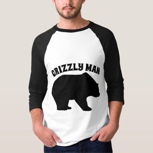 白髪交じりのクマTシャツ Tシャツ (正面)