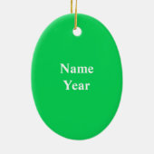 白髪男性テニス選手クリスマスオーナメント セラミックオーナメント (裏面)