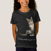 白髪長猫Tシャツ Tシャツ (正面)