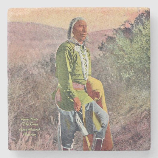 白髪 ストーンコースター (正面)