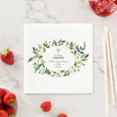 白魅力的フローラリース聖餐式 スタンダードランチョンナプキン (インサイチュ)