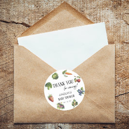 白魅力的収穫赤ちゃんシャワーありがとう ラウンドシール