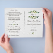 白魅力的咲きフローラ結婚式 プログラム チラシ (手)