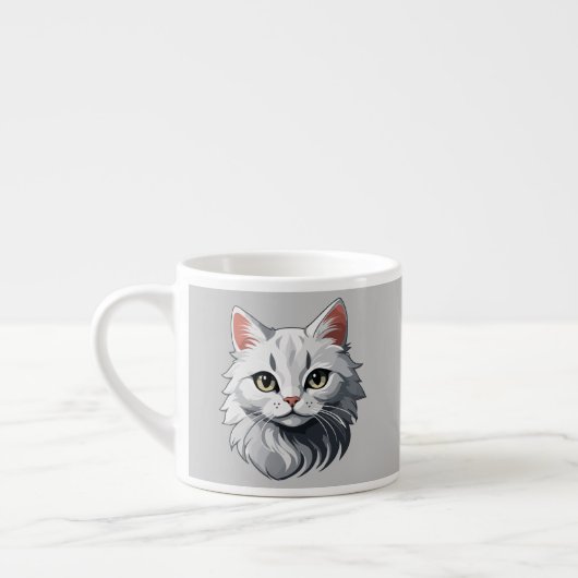 白魅力的猫 エスプレッソカップ (左)