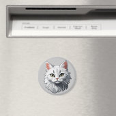 白魅力的猫 マグネット (インサイチュ (食洗機))