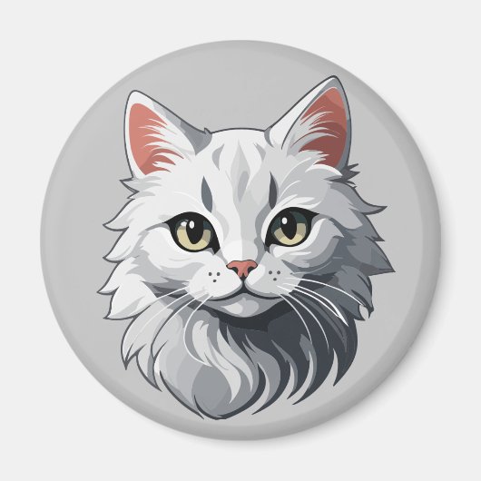 白魅力的猫 マグネット (正面)