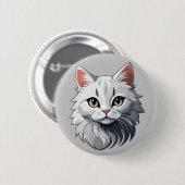 白魅力的猫 缶バッジ (正面&裏面)