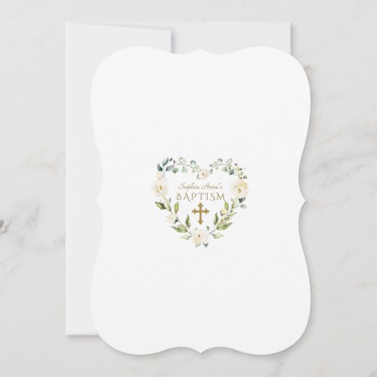 白魅力的花フローラ女写真洗礼 招待状 (裏面)