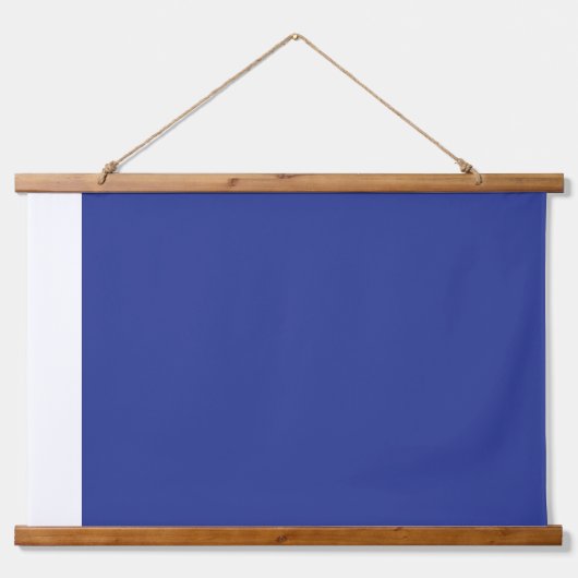 白鮮やかい四角の青い背景 吊り下げ型タペストリー (正面)