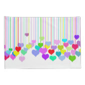 白鮮やか数々の色のつるハート 枕カバー (裏面-右)