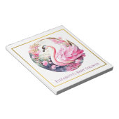 白鳥お洒落赤ちゃんシャワーメモ帳 ノートパッド (アングル)