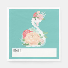 白鳥かわいらしのパーソナライズされた給食 スタンダードランチョンナプキン