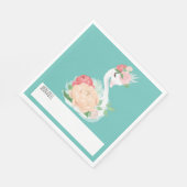 白鳥かわいらしのパーソナライズされた給食 スタンダードランチョンナプキン (角)