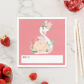 白鳥かわいらしのパーソナライズされた給食 スタンダードランチョンナプキン (インサイチュ)