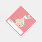 白鳥かわいらしのパーソナライズされた給食 スタンダードランチョンナプキン (角)