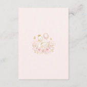 白鳥かわいらしプリンセスピンク金ゴールドブックfor Baby Girl エンクロージャーカード (裏面)