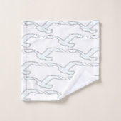 白鳥が飛ぶ ホームデコレーション バスタオルセット (ウォッシュタオル)