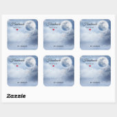 白鳥との美しい青空を手づくり スクエアシール (シート)