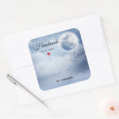 白鳥との美しい青空を手づくり スクエアシール (封筒)