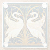 白鳥とイグサとアイリス ガラスコースター (裏面)