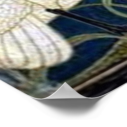 白鳥とイグサの壁紙ポスター ポスター (角)