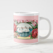 白鳥とバラのヴィンテージ ビクトリアン ジャンボコーヒーマグカップ (右)