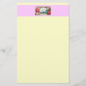 白鳥とバラヴィンテージアート文房具 便箋 (正面)