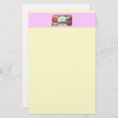 白鳥とバラヴィンテージアート文房具 便箋 (正面/裏面)