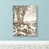 白鳥とフェートンのサイトに変化したシグナス キャンバスプリント (インサイチュ (ウッドフロア))