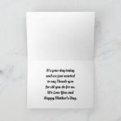 白鳥とベビーマザーズデイカード カード (内部)