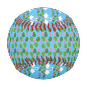 白鳥とユリ結婚のパターン(の模様が)ある花 野球ボール (裏面)