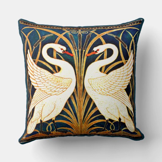 白鳥とラッシュとアイリス クッション (裏面)