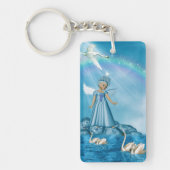 白鳥と天使 キーホルダー (正面)