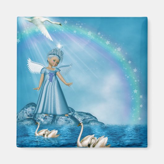 白鳥と天使 マグネット (正面)