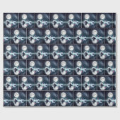 白鳥と折り紙白鳥とハート ラッピングペーパー (フラット)