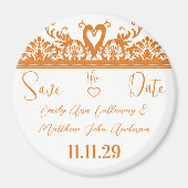 白鳥と渦巻き旋回が日付の磁結婚石を救う マグネット (正面)