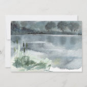 白鳥と湖の風景 サンキューカード (裏面)