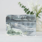 白鳥と湖の風景 出欠カード (スタンド正面)