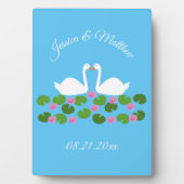 白鳥と睡蓮結婚のカスタム フォトプラーク (正面)