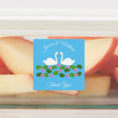 白鳥と睡蓮結婚のカスタム ラベル (貼付)