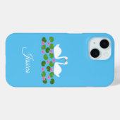 白鳥と睡蓮結婚の名前をカスタムする Case-Mate iPhoneケース (裏面 (横))