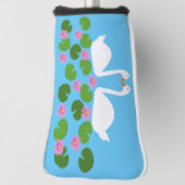 白鳥と睡蓮結婚の ゴルフヘッドカバー (回転90)